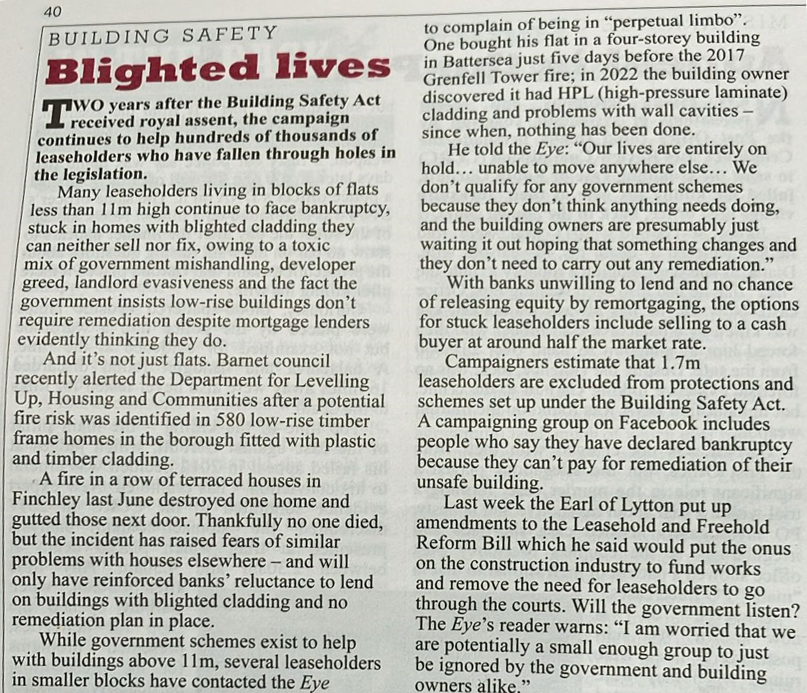 Private Eye article